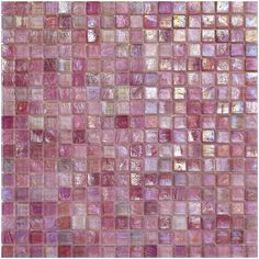 pink glass mosaic tile on a white background