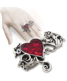 Ring Bed Of Blood Roses Fantasy Rings, Roses Ring, Gothic Jewelry Rings, Alchemy Gothic Jewelry, Medieval Collectibles, Rings Heart, Pewter Ring, Gothic Engagement Ring, Unusual Engagement Rings