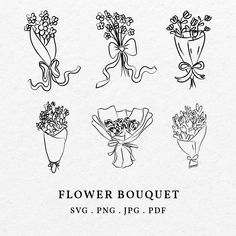 flower bouquets svg bundle