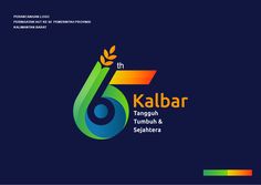 the 6th kalbar logo on a dark blue background with an orange and green number six