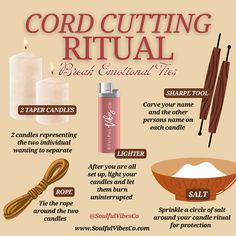 As we near towards the 2nd half of the year, it's a good time to reevaluate everything, especially emotional ties you no longer want to have or some spiritual cleaning. We can let go of any negative feelings that might be slowing us down. One way to do this is with a cord cutting ritual. ✂️⁠  This ritual helps us cut the emotional connections we have with people from our past. It's useful for letting go of anger, resentment, or sadness. It can also help us move on from harmful relationships. ⁠ Let Go Ritual, Rituals For Letting Go, Moving On Spell, Letting Go Spell, Letting Go Ritual, Letting Go Of Anger, Hoodoo Magic, Goddess Magick, Spiritual Shop