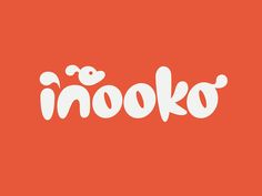 the word inooko written on an orange background