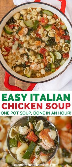 an easy italian chicken soup recipe in one pot