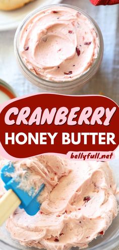 Whip up this homemade condiment during the holidays! Mixed with leftover homemade cranberry sauce from Thanksgiving, this honey butter is amazing. This flavored butter recipe also makes a great gift! Cranberry Honey Butter, Cranberry Sauce Recipes, Handmade Food Gifts, Cranberry Honey, Cranberry Butter, Farmers Casserole, Honey Butter Recipe