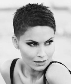 Super Short Dark Brown Hair, Super Short Brunette Hair, Short Dark Pixie, Haircuts Over 40, Short Bob Pixie, Short Punk Hair, Short Spiked Hair, Super Short Haircuts, Bob Pixie