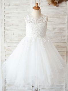 Straight Wedding Dresses, Kids Party Dresses, White Dress Party, Dresses 2023, Cute Flower, Lace Bodice