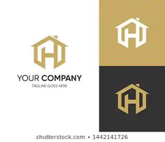 the letter h is made up of two letters, and it has a house logo