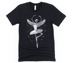 Goth Skeleton, Dancing Clothing, Dancer Shirt, Dance Tee, Fairy Outfit, Gothic Fairy, Skeleton Shirt