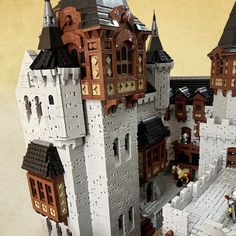 a lego castle made to look like it is built