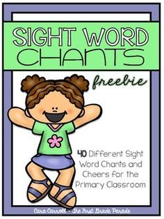 sight word chart for pre - k students with the words freebie and an image of a