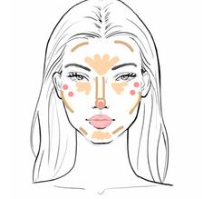 Makeup Inspiration Tutorials, Make Up Tutorial Pictures, Natural Makeup Template, Makeup Diagram, Makeup Tutorial Face Template, How To Do This Makeup Look Drawing, Light Makeup Tutorial Step By Step, Makeup Outline, Eyeshadow Tutorials