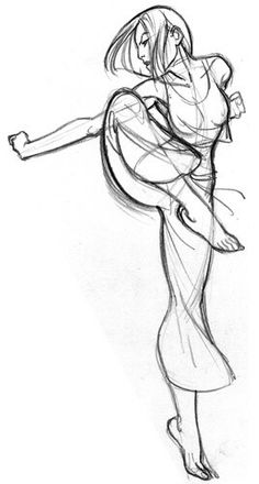 a drawing of a woman with her arms outstretched