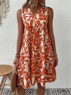 Lasaky - Soft and Cozy Wrap Dress for Women Boho Sleeveless Dress, Mode Prints, Look Boho Chic, Afrikaanse Mode, Cotton Blends Dress, Pleated Mini Dress, Floral Fashion, Basic Outfits, Printed Mini Dress