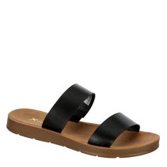 PRICES MAY VARY. Faux leather upper material with open toe design Easy slip on and off style with dual-band double straps for a secure fit Traction rubber outsole give these classic slide sandals added support Lightly padded footbed provides maxium comfort for walking and all-day wear Comfortable fashion and trendy classic style designed to elevate your summer look This women's Kyley slide by Xappeal offers reliable style that you can pair with any warm weather outfit. The synthetic upper has a Slide Sandals Outfit, Warm Weather Outfits, Leather Slide Sandals, Leather Slides, Dual Band, Summer Look, Toe Designs, Pharmacy Gifts, Comfortable Fashion