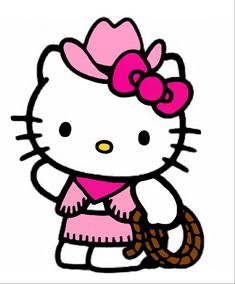 a hello kitty with a pink bow holding a purse