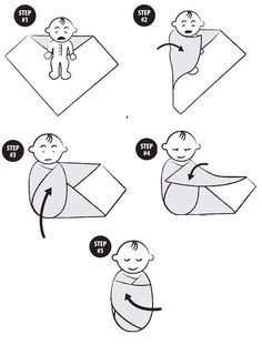 instructions for how to fold an origami baby