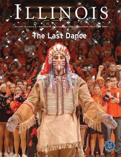 the cover of illinois's last dance magazine with an image of a native american dancer