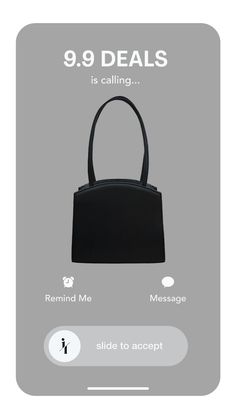 a black purse with the text 99 deal is calling on it and an image of a woman's handbag