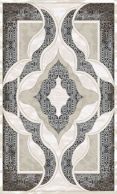 an art nouveau design with black and white colors