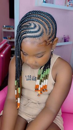 Black Kids Braids Hairstyles, Lil Girl Hairstyles, Kid Braid Styles, Toddler Hairstyles Girl, Natural Hairstyles For Kids, Girls Natural Hairstyles, Pelo Afro