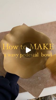 a video demonstrating how to make a brass flower bowl with text overlay that reads, how to make a wavy pedestal bowl