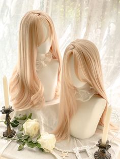 This price is for 2 wigs, one long wavy wig, and one long straight wig. Hair Color:BlondeHair Length:Under Bust LengthWig Details:Heat-resistant Synthetic Fiber / Straight / Wavy Long Wavy Wig, Long Straight Wig, Mode Emo, Wig Blonde, Blonde Wigs, Cosplay Hair, Kawaii Hairstyles, Wavy Wig, Pretty Hair Color