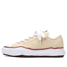 Maison MIHARA YASUHIRO PETERSON OG Sole Canvas Low-top Sneaker 'White' A04FW729-WHT Mihara Yasuhiro Shoes, Maison Mihara Yasuhiro, Maison Mihara, Outfit Plan, Stylish Sneakers, Sneakers White, Low Top, Perfect Pair, Top Sneakers