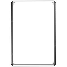 a black and white line drawing of a square frame with an empty space in the middle