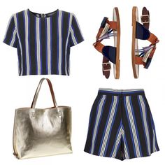 Beach Jaunt Head to the beach in a nautical set and fringed flats. This reversible tote adds polish at the beach and the airport. Basel, Reversible Tote, Street Style Inspiration, Winter Wardrobe