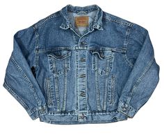 Vintage Levis Levi Strauss Blue Jean Denim Jacket 70507-4890 Made In USA Size L. Great condition. 80s Fall Fashion, 80s Jean Jacket, Vintage Jean Jacket, Vintage Denim Jacket, Levi Strauss, Vintage Levis, Blue Jean, Used Clothing, Made In