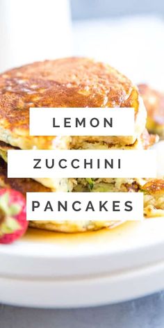 ricotta pancakes Zucchini Pancake, Squash Zucchini Recipes, Freeze Pancakes, Zucchini Pancakes, Lemon Ricotta Pancakes, Fresh Zucchini, Lemon Zucchini, Meal Prep Clean Eating, Lemon Ricotta