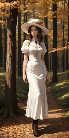 Fairytale Fashion Casual, Woman In Dress, 1912 Fashion Women, Vestidos Anime, Fantasy Dress