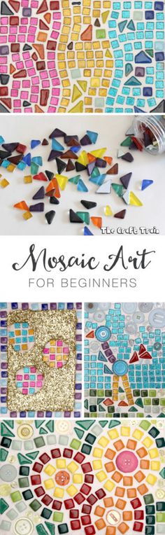 mosaic art for beginners with text overlay