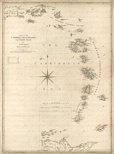 an old map shows the location of several islands