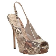 GUARANTEED AUTHENTIC GUCCI SNAKESKIN PEEP TOE PLATFORM SANDAL • Design: • Peep toe platform sandal in beautiful shades of brown color. • Divine strappy detail. • Adjustable ankle strap. • Snakeskin covered platform and heel. • Wood platform at front toe area. • Leather lining insole. • Comes with designer dust bag. Size: 37 Measurements (Approximate): • Insole: 9.75" • Platform: 1" • Heel: 5 2/16" Condition: Good A few light marks to wood toe area and heel. Light normal wear to snakeskin. Light insole wear. No signs of damage or excessive wear. Shades Of Brown Color, Gucci Sandals, Gucci Outfits, Floral Heels, Sandal Platform, Brown Leather Sandals, Shades Of Brown, Designer Sandals, Brown Sandals