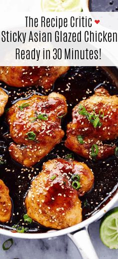 Sticky Asian Chicken Thighs, Sweet Asian Sauce, Asian Chicken Breast Recipes, Asian Glazed Chicken, Asian Glaze, Sticky Chicken Thighs, Asian Chicken Thighs, Chicken Thights Recipes, Sticky Chicken