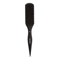 PRICES MAY VARY. Bigger Is Better - The wider body on this hairbrush is great for teasing thicker or extra long sections of hair. Its larger size makes back brushing a breeze. Get more done in less time compared to using smaller styling tools or teasing combs. Boar & Nylon Bristle Combination - Create tension and shine while the tourmaline enhanced nylon bristles move easily through hair. Cleans and conditions hair, massages the scalp and evenly distributes natural hair oils over follicles. Teas Slick Back Hairbrush, Slick Back Hair Brush, Slick Back Brush, Updos Black Hair, Slick Brush, Big Ponytail, Burr Basket, Boar Bristle Hair Brush, Teasing Brush