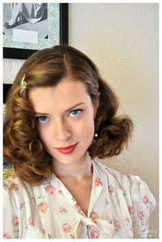 40s Mode, 40s Hairstyles, 1940s Hairstyles, Laura Palmer, Rockabilly Hair, Pin Curls, Retro Hairstyles, 1940s Fashion