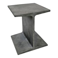 a concrete table on a white background