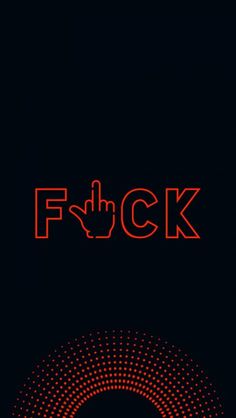 a black background with the word f k in red and an arrow pointing to it