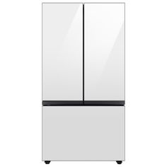 a white refrigerator freezer sitting on top of a counter