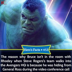 the incredible hulk from avengers is featured in an ad for general ross's fact