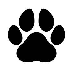 an animal's paw print on a white background