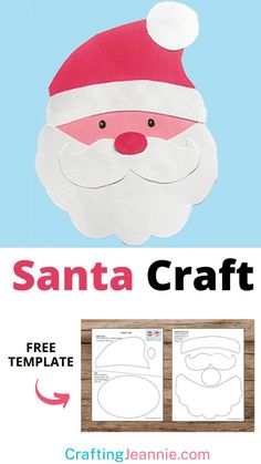 santa craft is shown with the text santa craft on it and an image of his face