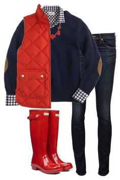 Polyvore Winter, Rain Boot Outfit, Elevated Wardrobe, Rain Outfit, Play Clothes, Dressing Ideas, Blue Outfits, Apple Shape, J Crew Style