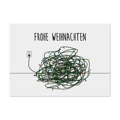 a bunch of wires with the words froee weinhachten on it