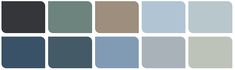 several shades of gray and blue are shown in this image, with the same color scheme