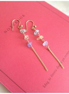 Handmade Crystal Jewelry, Earrings Inspiration, Bead Chain, Dangling Earrings, Simple Earrings, Bead Earrings