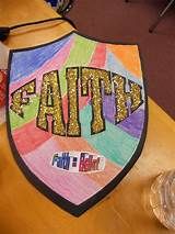 a paper plate with the word faith on it