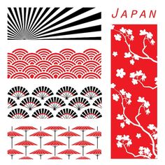 japanese style patterns and design elements